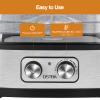 OSTBA Food Dehydrator, Dehydrator for Food and Jerky, Fruits, Herbs, Veggies, Temperature Control Electric Food Dryer Machine, 5 BPA-Free Trays Dishwasher Safe, 240W, Recipe Book Included view 2