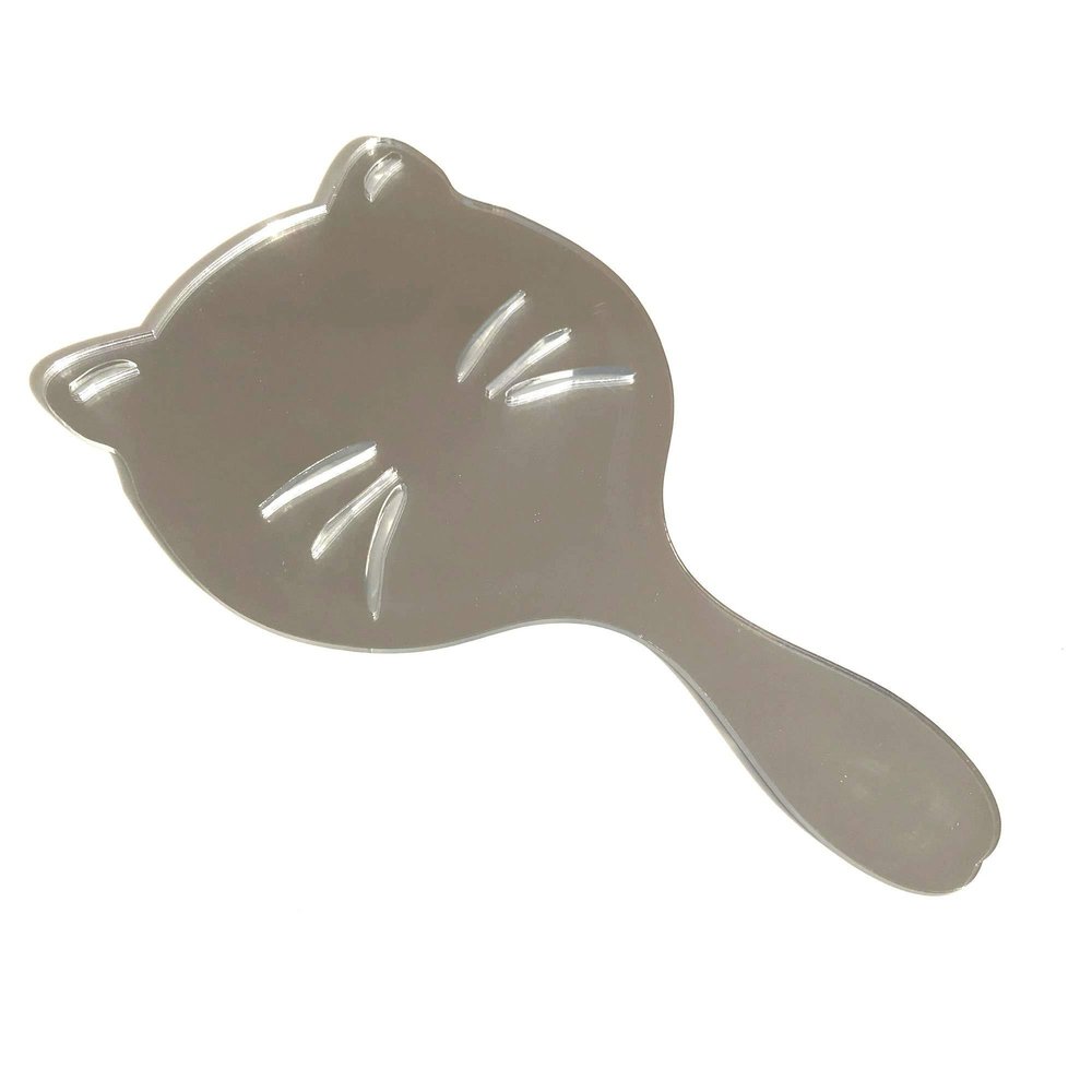 Cat Hand Mirror Engraved Shatterproof Acrylic 10 X 4 Inches