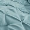 HNU 7 Piece Pintuck Comforter Set Queen, Pinch Pleated Classic Contemporary Elegant Textured Decorative Spa Blue Bedding Warm Soft Cozy Comfy Microfiber Fabric view 3