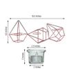 16.5-Inch Long Rose Gold Jointed Geometric Stand Tealight Votive Glass Candle Holders Wedding Centerpieces Decorations view 2