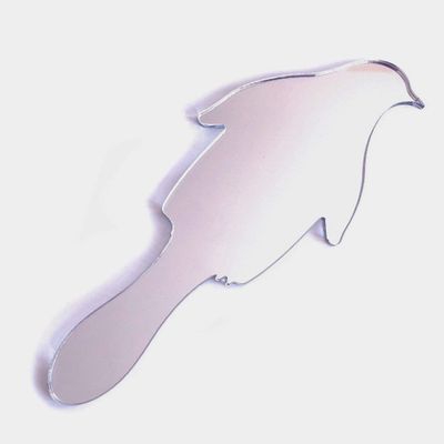 Penguin Shaped Hand Held Mirror - 10 inches X 4 inches - Engraved
