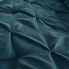 HNU 7 Piece Pintuck Comforter Set King, Pinch Pleated Classic Contemporary Elegant Textured Decorative Green Teal Bedding Warm Soft Cozy Comfy Microfiber Fabric view 3