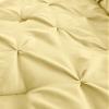 HNU 7 Piece Pintuck Comforter Set Full, Pinch Pleated Classic Contemporary Elegant Textured Decorative Yellow Bedding Warm Soft Cozy Comfy Microfiber Fabric view 3