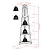 Contemporary Home Living 5-Tier A-Frame Wooden Corner Shelf - 58" - Black view 2