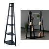 Contemporary Home Living 5-Tier A-Frame Wooden Corner Shelf - 58" - Black view 4