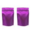 QQ Studio Pack of 100 Matte/Glossy Color Stand-Up Foil Resealable Zipper Pouches (3.3" x 5.1", Matte Purple) view 1