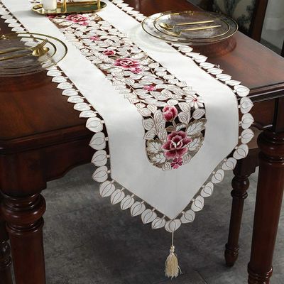 Table Runners AGYH Modern Minimalist European Table Flag Embroidered lace Table Coffee Table Long Strip Decorative Tablecloth 40 * 220cm (Size : 40 * 250cm)