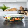 120 oz Large Glass Food Storage Containers with Airtight Lids 3.5 L Family Size Extra Large Bakeware Marinating Lock Baking Dish Container Glass Bowls Rectangle view 2