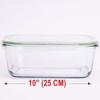 120 oz Large Glass Food Storage Containers with Airtight Lids 3.5 L Family Size Extra Large Bakeware Marinating Lock Baking Dish Container Glass Bowls Rectangle view 4