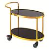 2 Tier Bar Cart Drinks Trolley, Kitchen Serving Trolley High Capacity Storage Shelves with Wheel, Tea Cart, Dining Cart 960 * 500 * 990mm view 1