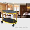 2 Tier Bar Cart Drinks Trolley, Kitchen Serving Trolley High Capacity Storage Shelves with Wheel, Tea Cart, Dining Cart 960 * 500 * 990mm view 2