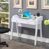 Convenience Concepts Newport Deluxe 2 Drawer Desk, White view 2