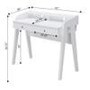 Convenience Concepts Newport Deluxe 2 Drawer Desk, White view 3