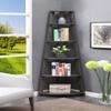 Convenience Concepts Newport 5 Tier Corner Bookcase, Weathered Gray view 2