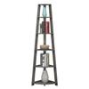 Convenience Concepts Newport 5 Tier Corner Bookcase, Weathered Gray view 4