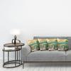 Ambesonne Retro Throw Pillow Cushion Case Pack of 4, Nostalgic Welcome to Cuba Print Classic Car Beach Ocean Palm Trees, Modern Accent Double-Sided Digital Printing, 20", Green Cream view 3