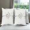 Ambesonne Aztec Throw Pillow Cushion Case Pack of 4, Sun and Moon Concept Spiral Vortex Stars Art Theme Image Print Bohemian Artworj, Modern Accent Double-Sided Digital Printing, 16", Multicolor view 1