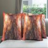 Ambesonne Outer Space Throw Pillow Cushion Case Pack of 4, Nebula Gas Cloud in Deep Outer Space Galaxy Expanse Milky Way Print, Modern Accent Double-Sided Digital Printing, 16", Orange Black view 1