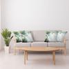 Ambesonne Rainforest Throw Pillow Cushion Case Pack of 4, Sunbeam Between Shadows of Trees Idyllic Scenery of Solitude in Jungle Theme, Modern Accent Double-Sided Digital Printing, 18", Green Bluegrey view 4