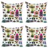 Ambesonne Vintage Throw Pillow Cushion Case Pack of 4, Vintage Old Fashioned Photo Cameras Hobby Studio Themed Graphic Design, Modern Accent Double-Sided Digital Printing, 24", Pink White view 1