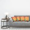 Ambesonne Diamond Throw Pillow Cushion Case Pack of 4, Pop Art Diamond Sun Rays Beams Shady Stripes Nature Rainbow Design Groovy Graphic, Modern Accent Double-Sided Digital Printing, 24", Orange Red view 3