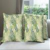 Ambesonne Leaf Decorative Throw Pillow Case Pack of 4, Tropic Exotic Palm Tree Leaves Natural Botanical Spring Summer Contemporary Graphic, Cushion Cover for Couch Living Room Car, 16", Green Ecru view 1