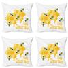 Ambesonne Honey Bee Decorative Throw Pillow Case Pack of 4, Bee Charmer Lettering Spring Time Layout, Cushion Cover for Couch Living Room Car, 24", Orange White view 1
