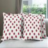 Ambesonne Ladybugs Throw Pillow Cushion Case Pack of 4, Ladybugs Pattern Bunch of Bugs Infinite Speckled Marked Insect Theme Playroom Kids, Modern Accent Double-Sided Digital Printing, 16", White Red view 1