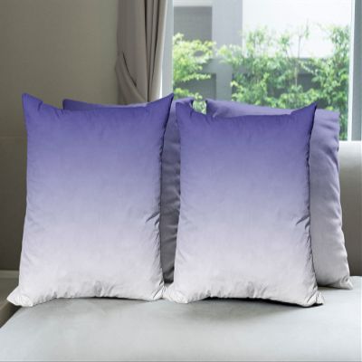 Ambesonne Ombre Decorative Throw Pillow Case Pack of 4, Twilight in The Morning Dawn of The Day Inspired Color Ombre Design Digital, Cushion Cover for Couch Living Room Car, 16", Violet Pale Lilac