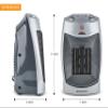 AeroHome 1500W / 750W Ceramic Portable Space Heater Indoor Electric Heater with Overheat & Tip Over Protection - Personal Room Heater with Thermostat Control for Home Bedroom and Office view 2
