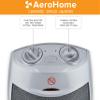 AeroHome 1500W / 750W Ceramic Portable Space Heater Indoor Electric Heater with Overheat & Tip Over Protection - Personal Room Heater with Thermostat Control for Home Bedroom and Office view 3