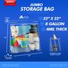 [ 25 BAGS ] JUMBO SIZE Travel Bags - With HANDLES - Heavy Duty Materials - DOUBLE ZIPPER TOP - 8 Gallon Bag Size 22" x 22" - Summer Travel, Picnics, Beach, Pool, Vacation, 25 pound Turkey Brining Bags view 2
