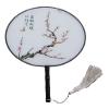 Seres Classic Round Fan,Wood Fan Rib&Semi-Transparent Silk Cloth,10+ Optional Patterns,Diameter 8.3in, (9.Plum Blossoms) view 1