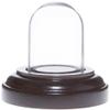 Plymor Miniature 1" x 1.5" Mini Glass Display Dome Tiny Cloche (Dark Mahogany Veneer Base) view 1