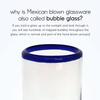 MexHandcraft Cobalt Blue Rim 9 oz Juice Glasses (set of 6), Recycled Glass, Lead-free, Toxin-Free (9 oz Juice) view 3