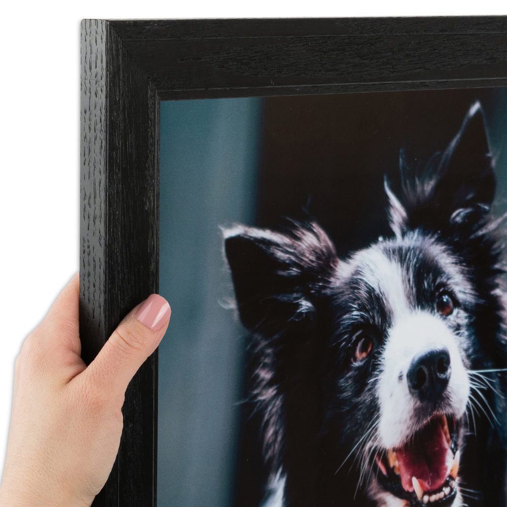 ArtToFrames 14x37 Inch Black Picture Frame, This 1.50 Inch Custom Wood Poster Frame is Black, Great for Your Art or Photos - Comes with Economy Acrylic