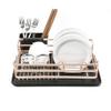 AIZYR Dish Drying Rack, Dish Holder Rack with Removable Drainboard - Cutlery Cup Holder/Never Rust Sink Dish Drying Rack, Champagne Gold view 3