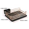 AIZYR Dish Drying Rack, Dish Holder Rack with Removable Drainboard - Cutlery Cup Holder/Never Rust Sink Dish Drying Rack, Champagne Gold view 4