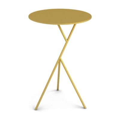 XWZJY Metal Sofa Table Dining/Lamp/End Table Round Corner Coffee Table for Bedroom Balcony,Nordic Iron Art Furniture,Size Optional(Gold)