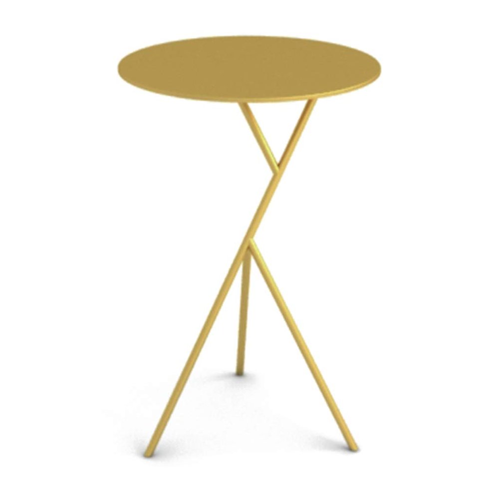 XWZJY Metal Sofa Table Dining/Lamp/End Table Round Corner Coffee Table for Bedroom Balcony,Nordic Iron Art Furniture,Size Optional(Gold)