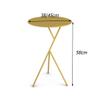 XWZJY Metal Sofa Table Dining/Lamp/End Table Round Corner Coffee Table for Bedroom Balcony,Nordic Iron Art Furniture,Size Optional(Gold) view 3