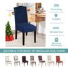 Turquoize Chair Covers for Dining Chairs Set of 6 Velvet Navy Blue Chair Slip Covers for Dining Chairs Stretch Removable Kitchen Chair Seat Covers for Dining Room, Hotel, Ceremony (6, Navy) view 4