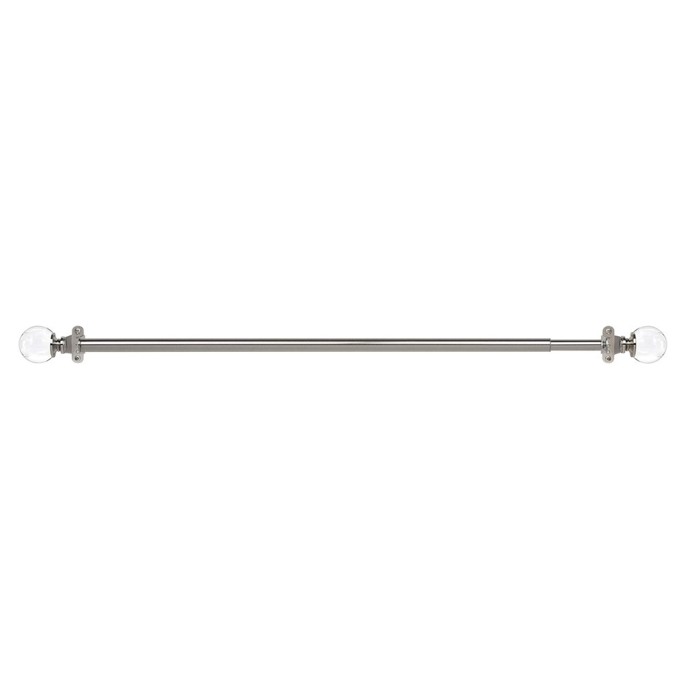 ACHIM Home Furnishings, Brushed Nickel, Innovative Decorative Room Darkening Wrap Around Rod & Finial Jade, 48" up to 86", Inch Extends Inch (INRJDE4806)