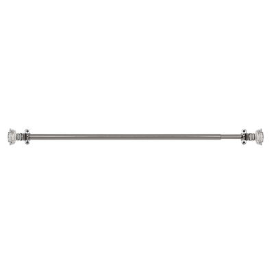 ACHIM Home Furnishings, Crystal, Innovative Decorative Room Darkening Wrap Around Rod & Finial-Brighton, 48" up to 86", Inch Extends Inch (INRBRT4806)