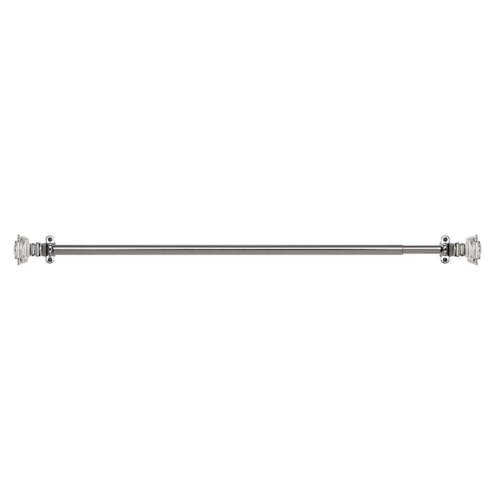 ACHIM Home Furnishings, Crystal, Innovative Decorative Room Darkening Wrap Around Rod & Finial-Brighton, 48" up to 86", Inch Extends Inch (INRBRT4806)