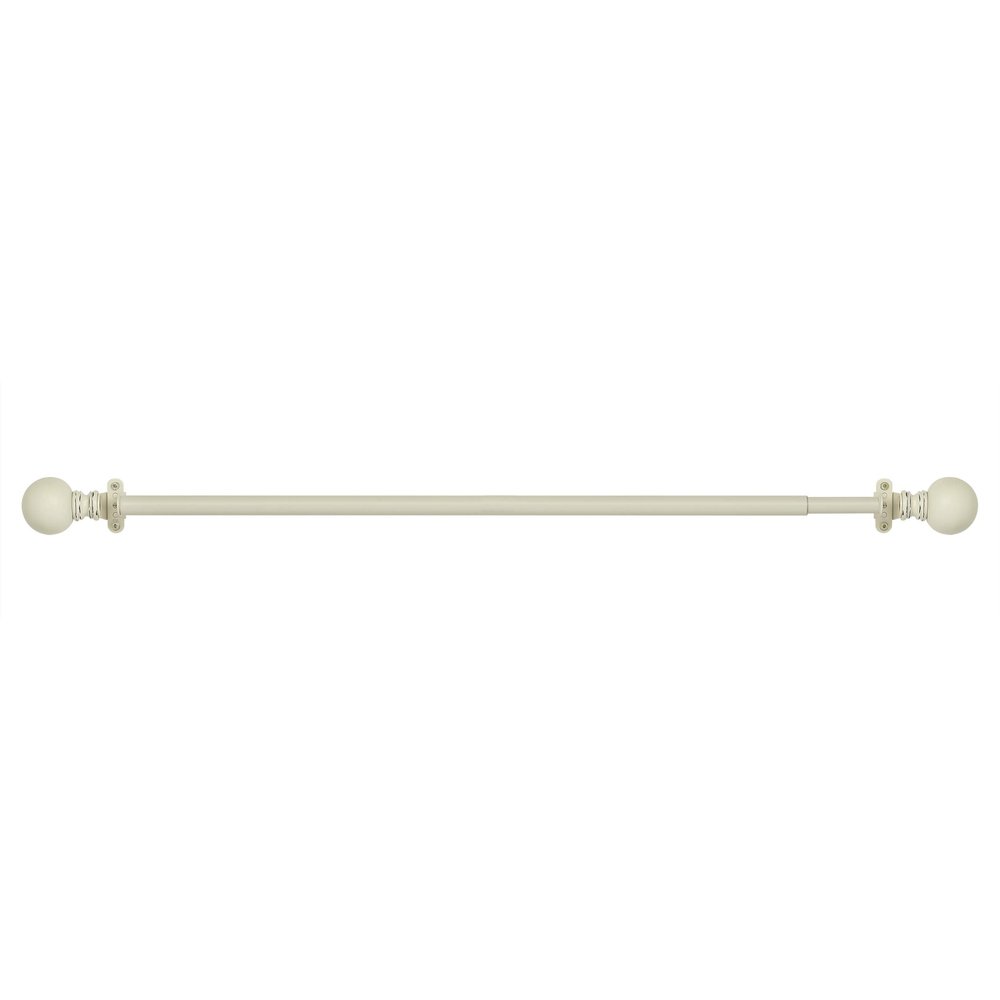 Achim Home Furnishings, White, Innovative Decorative Room Darkening Wrap Around Rod & Finial Kerry, 66" up to 120", Inch Extends to 120-Inch