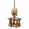 Wgloryind Hanging Peacock Brass Diya with Bells | Home Dcor view 2