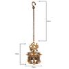 Wgloryind Hanging Peacock Brass Diya with Bells | Home Dcor view 4