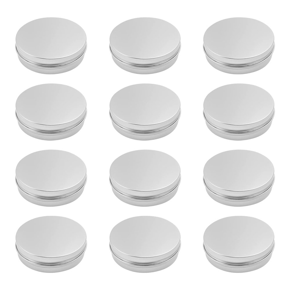 Othmro 12Pcs 3.4oz Metal Round Tins Aluminum Tin Cans Jar Refillable Containers 100ml Tin Cans Tin Bottles Containers with Screw Lid for Salve Spices Lip Balm Tea Candies Pink 8323mm