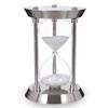 60 Minute Hourglass Sand Timer with Metal Frame, Big Size Antique Sand Clock, Silver view 2